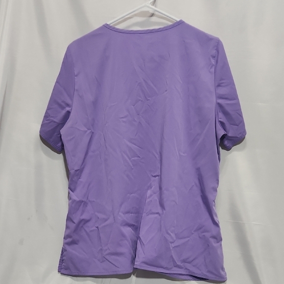 Ada Women's Purple V-Neck Blouse - Picture 7 of 7